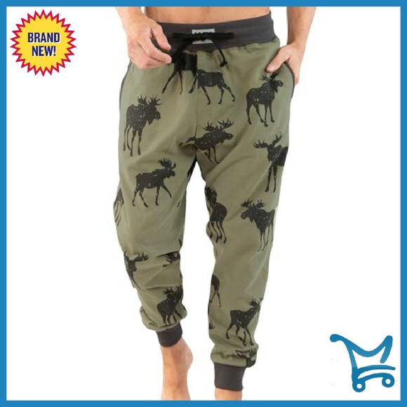 Men's Terry Cloth Jogger Sweatpants with Pockets, Elastic Waist - Picture 3 of 8